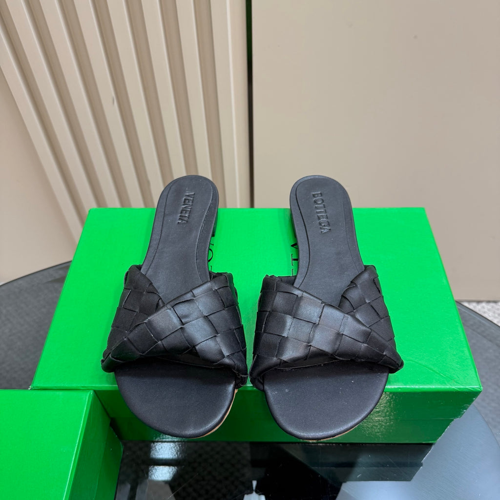Black Blink Flat Mule