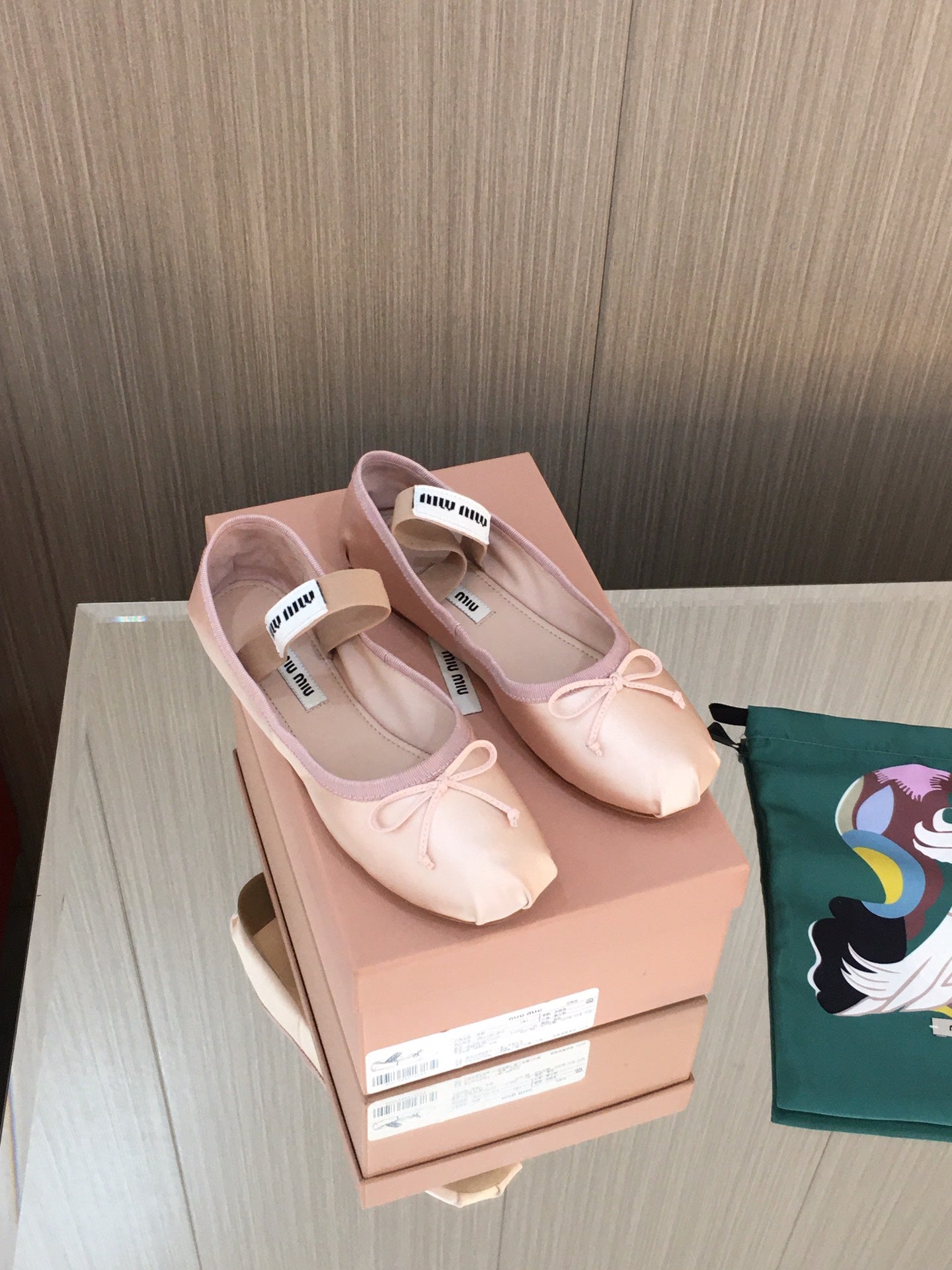 Orchid Pink M Satin ballerinas