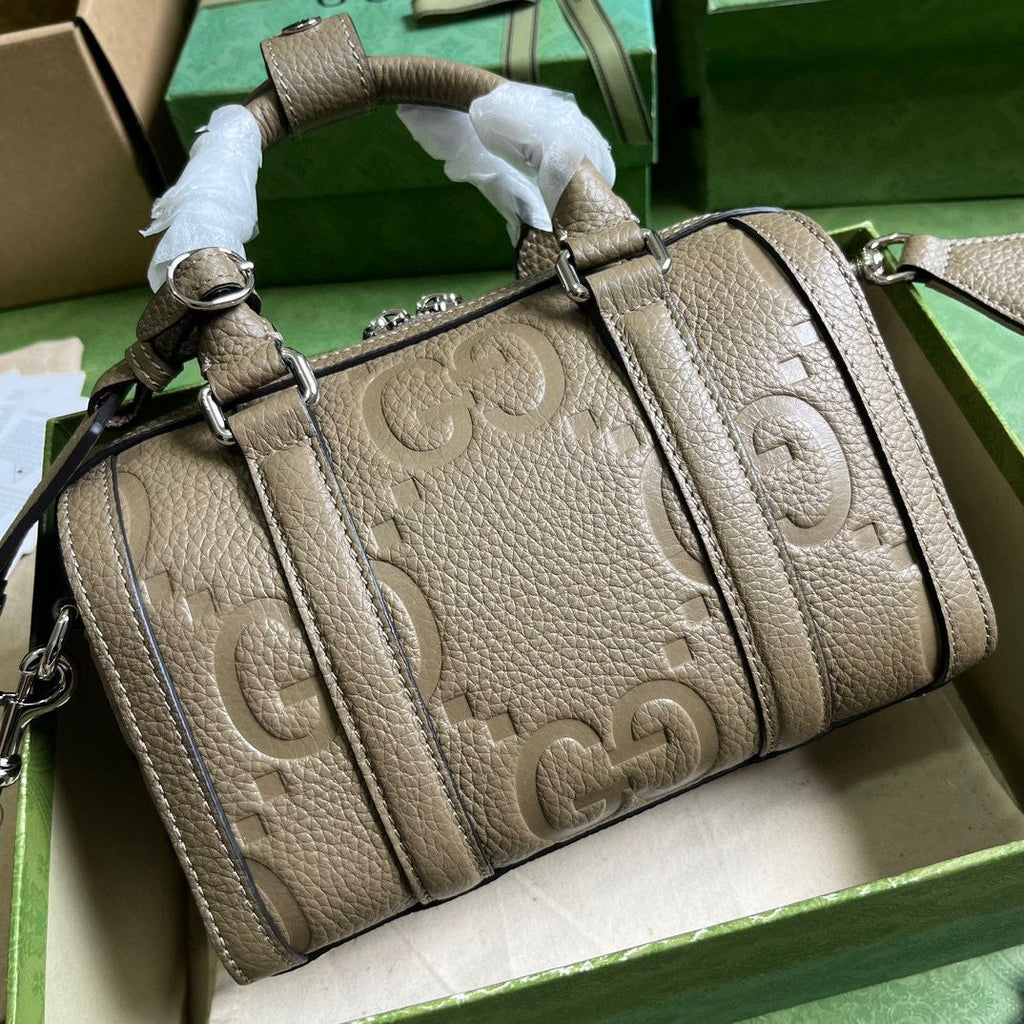Taupe JG Mini Duffle Bag