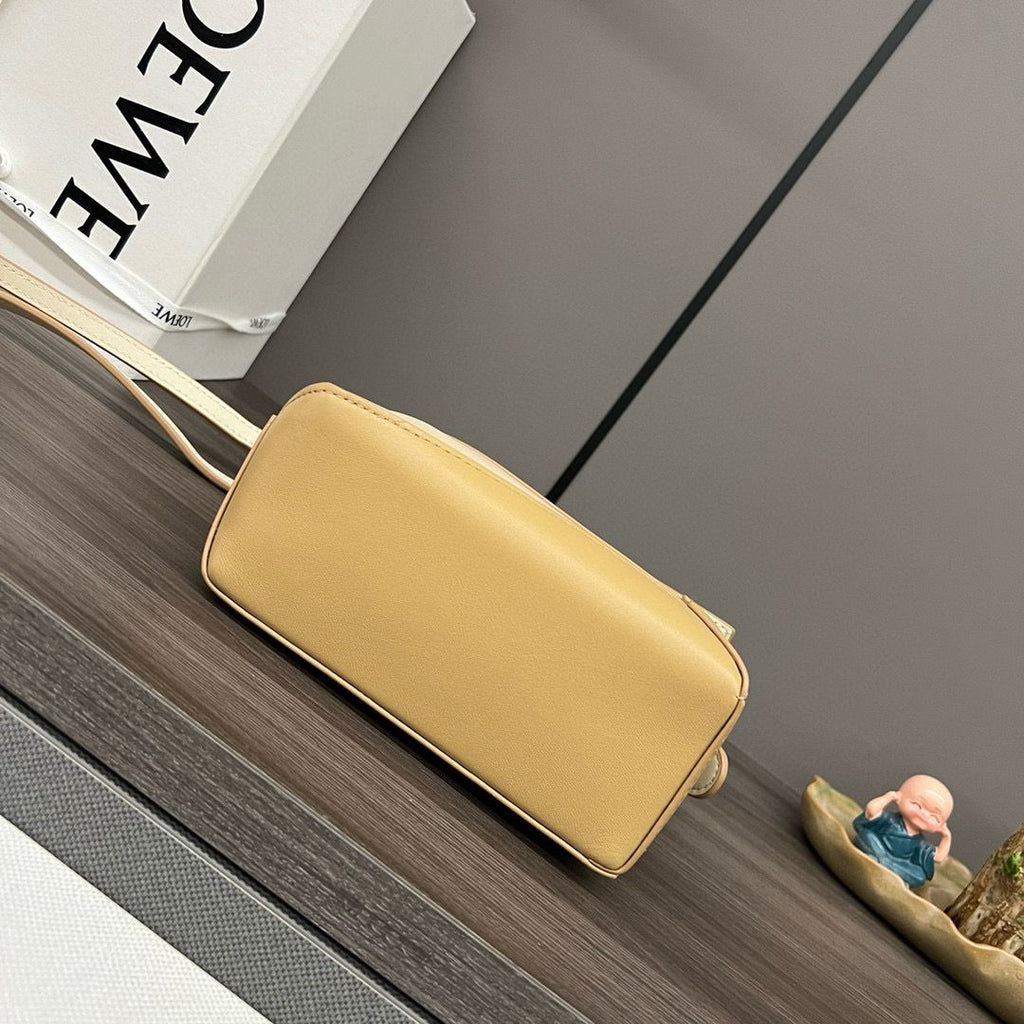 Angora/Dusty Beige/Gold LP Mini Leather Shoulder Bag