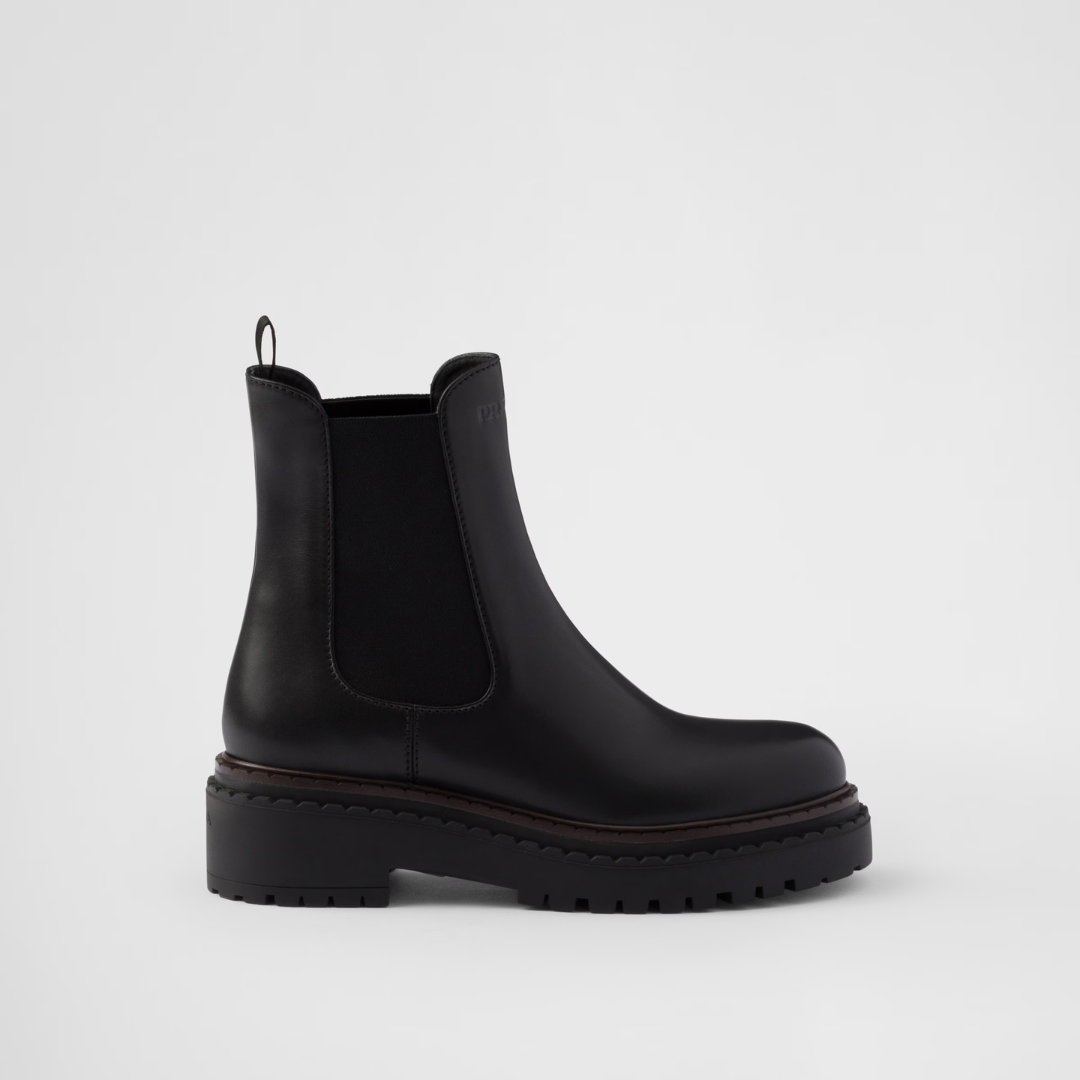 Black Leather Chelsea Boots