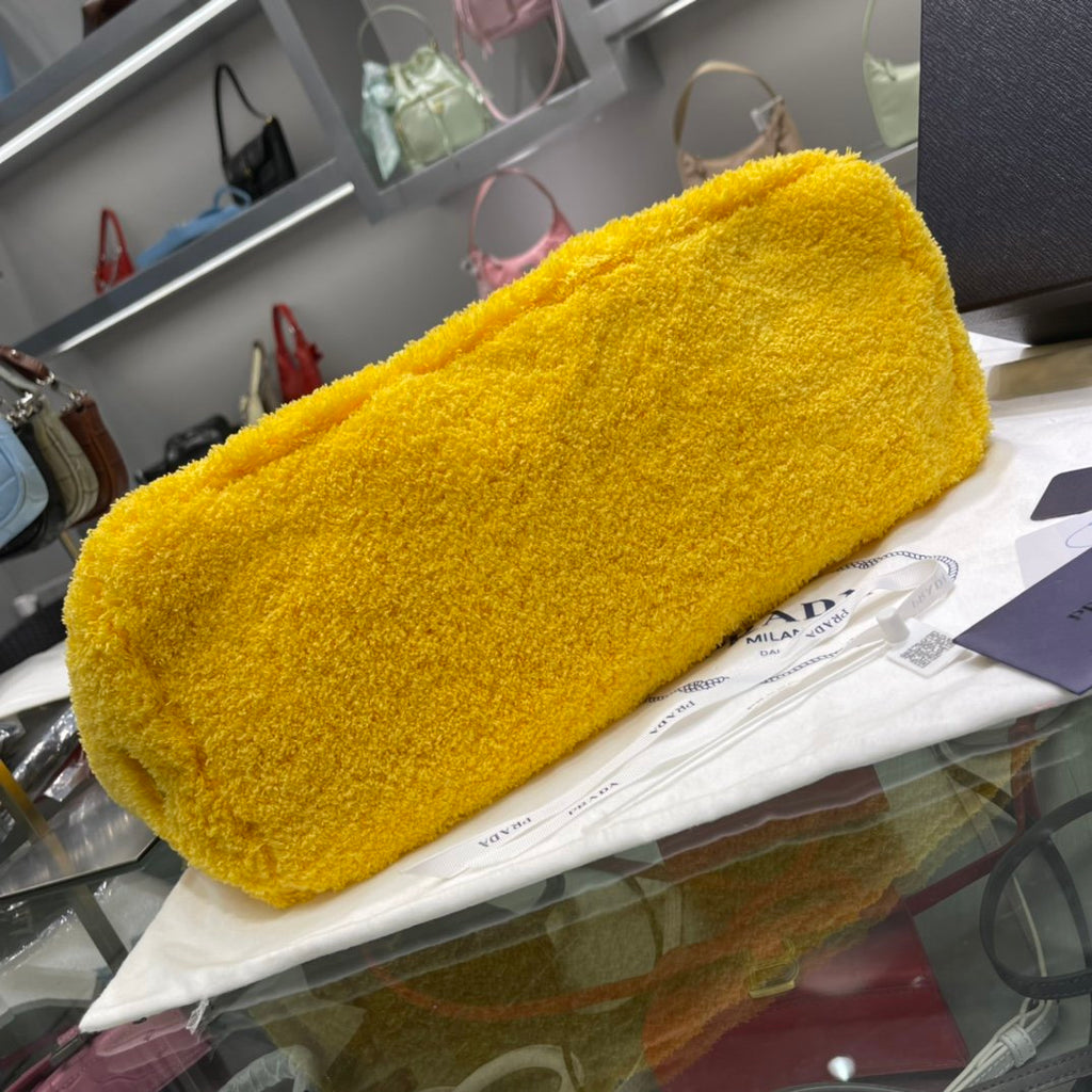 Yellow & Black terry tote bag