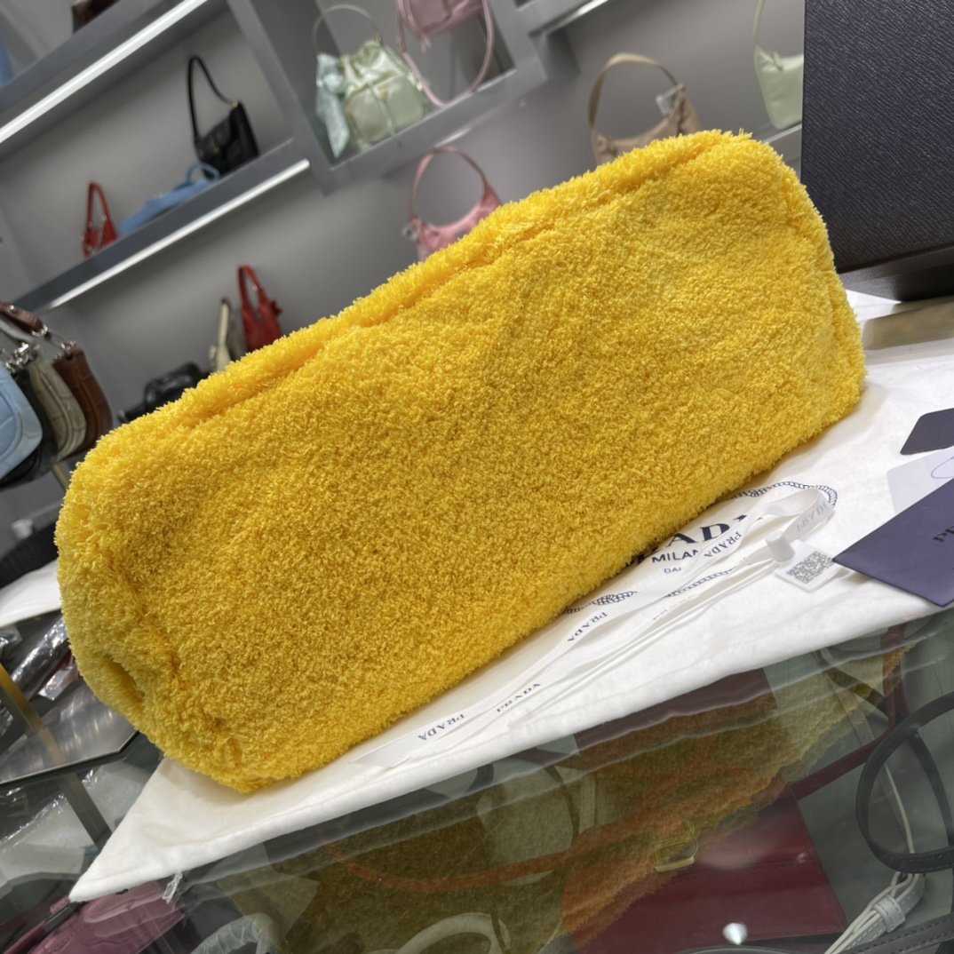 Yellow & Black terry tote bag