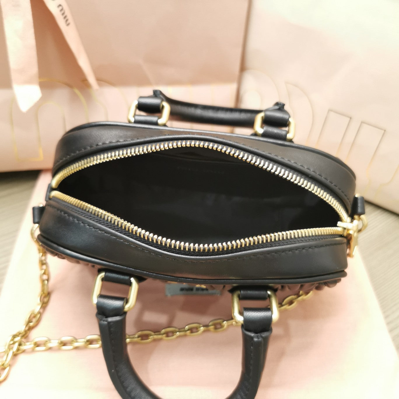 Black AM Leather Mini-Bag