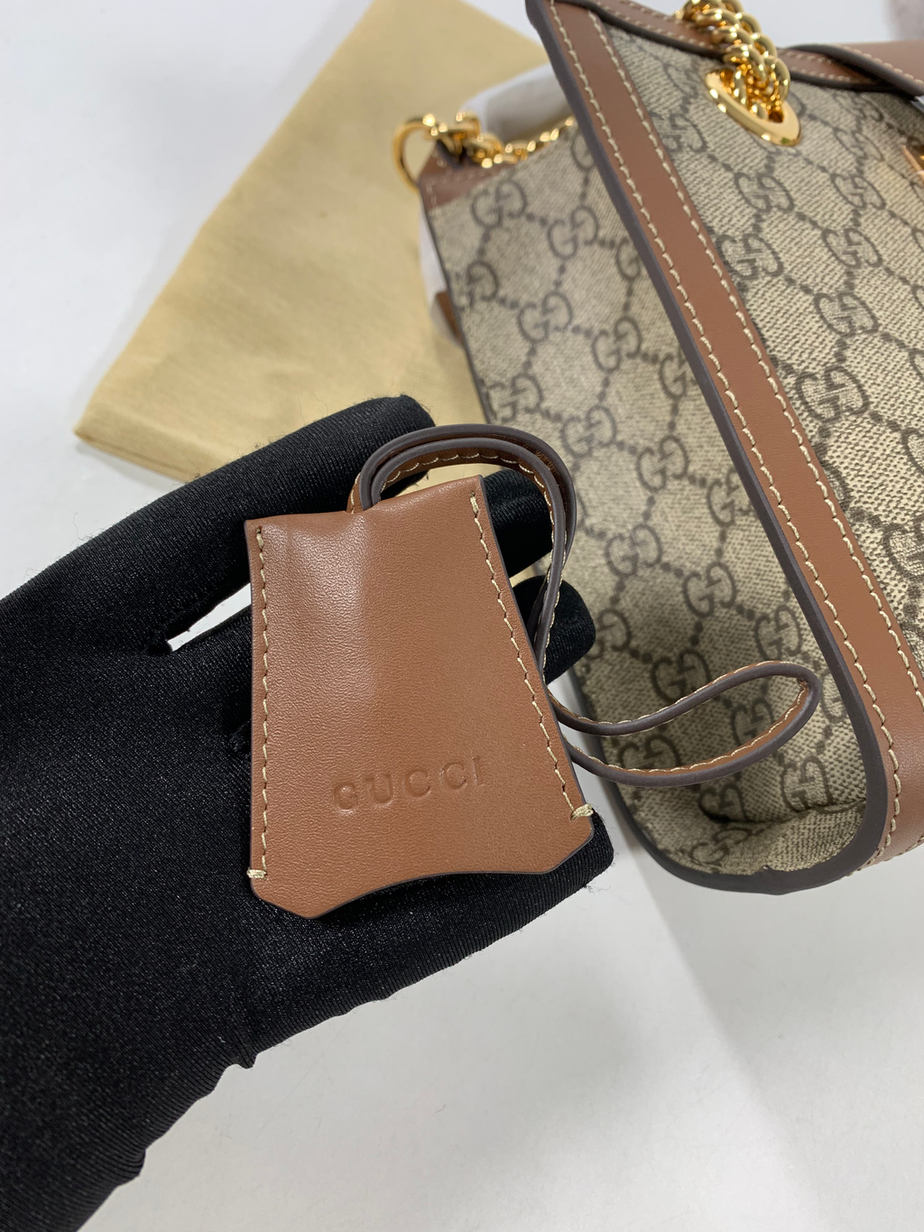 Beige/Brown GP Small Shoulder Bag