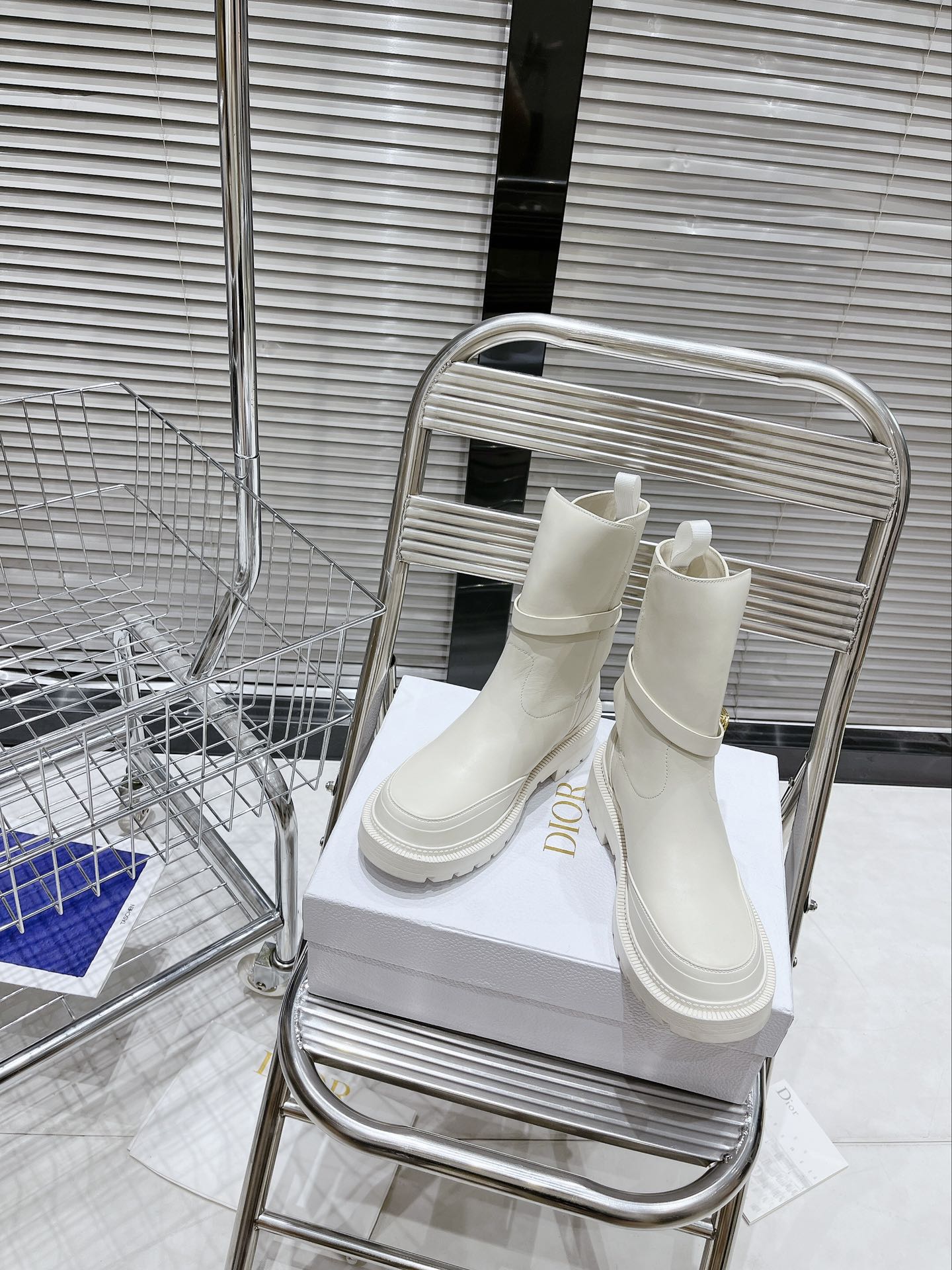 White Empreinte Ankle Boot