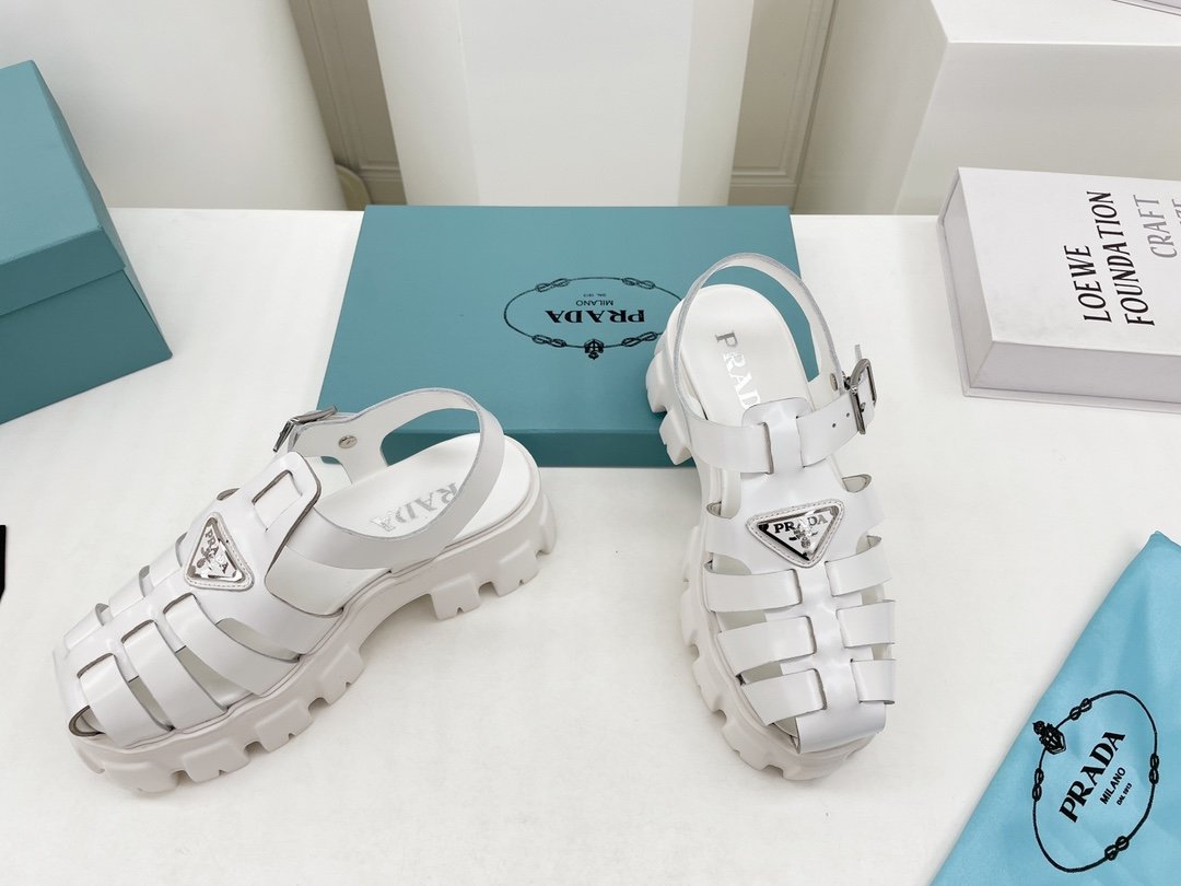 White PF rubber sandals