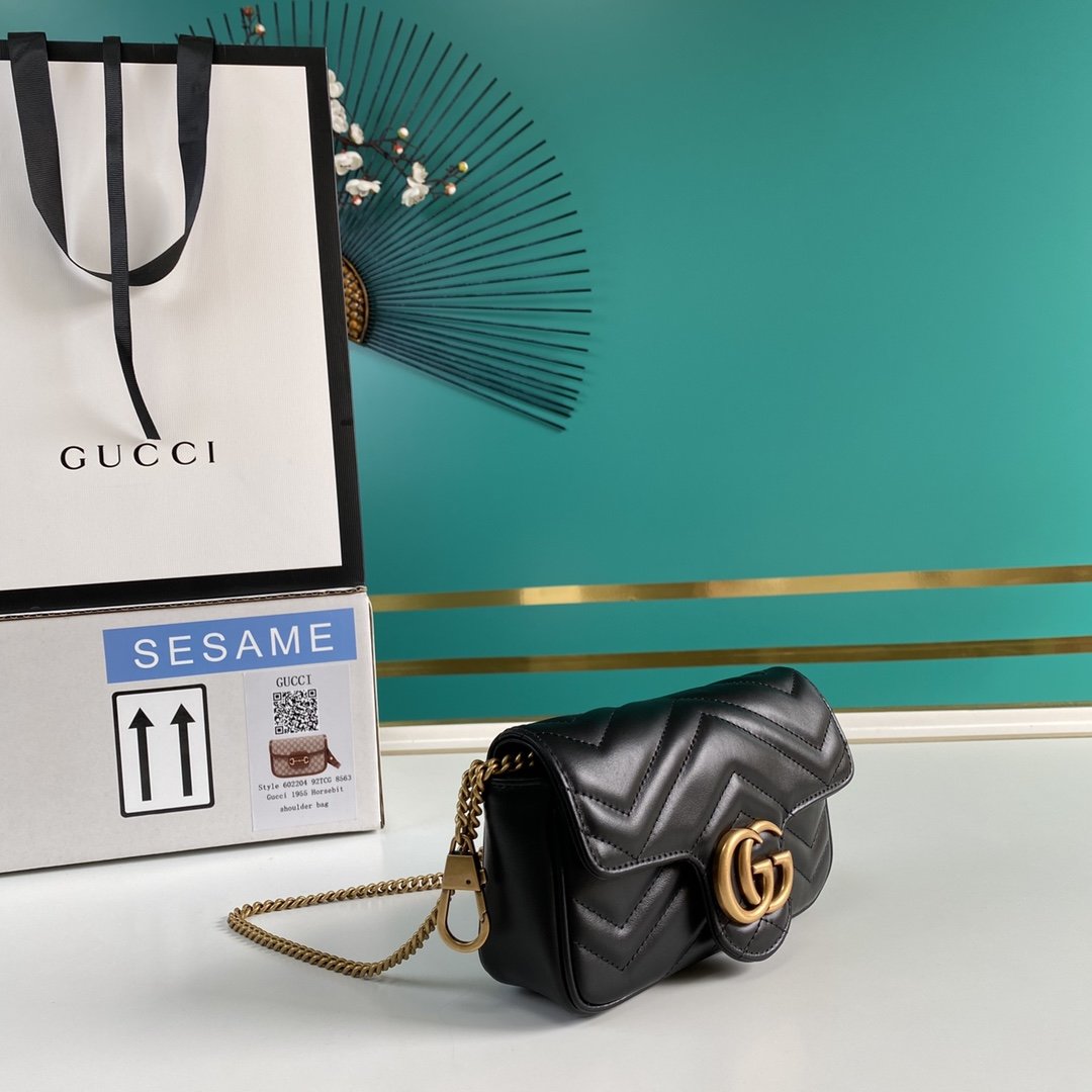 Black GM super mini shoulder bag