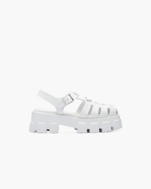 White PF rubber sandals