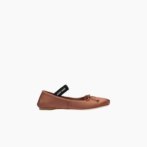 Cocoa Brown M Satin ballerinas