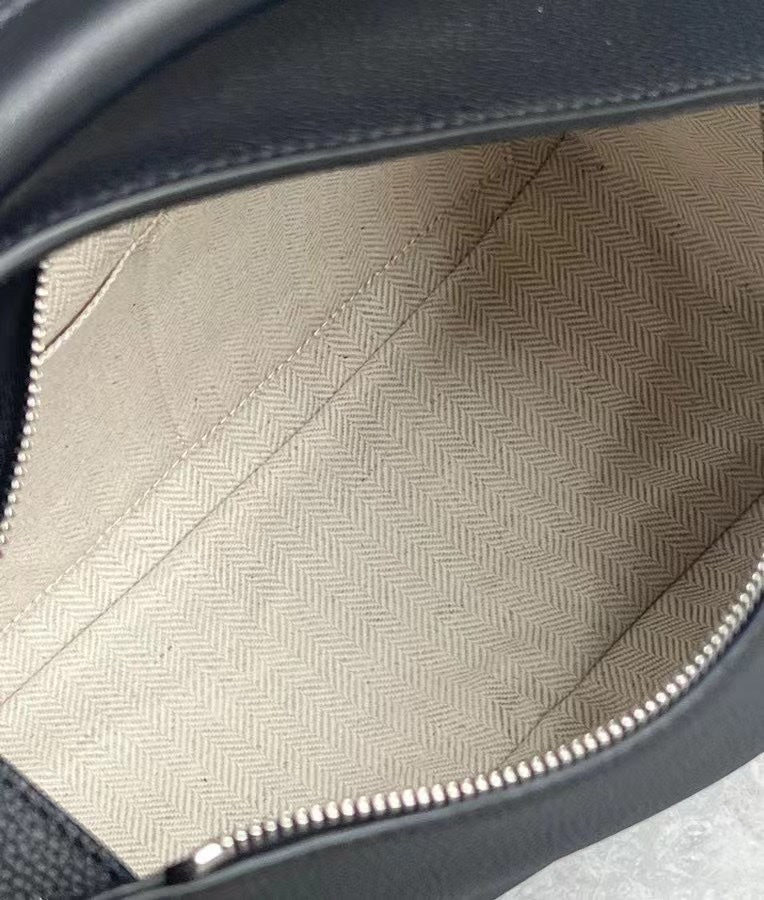 Black LP Large Leather Shoulder Bag