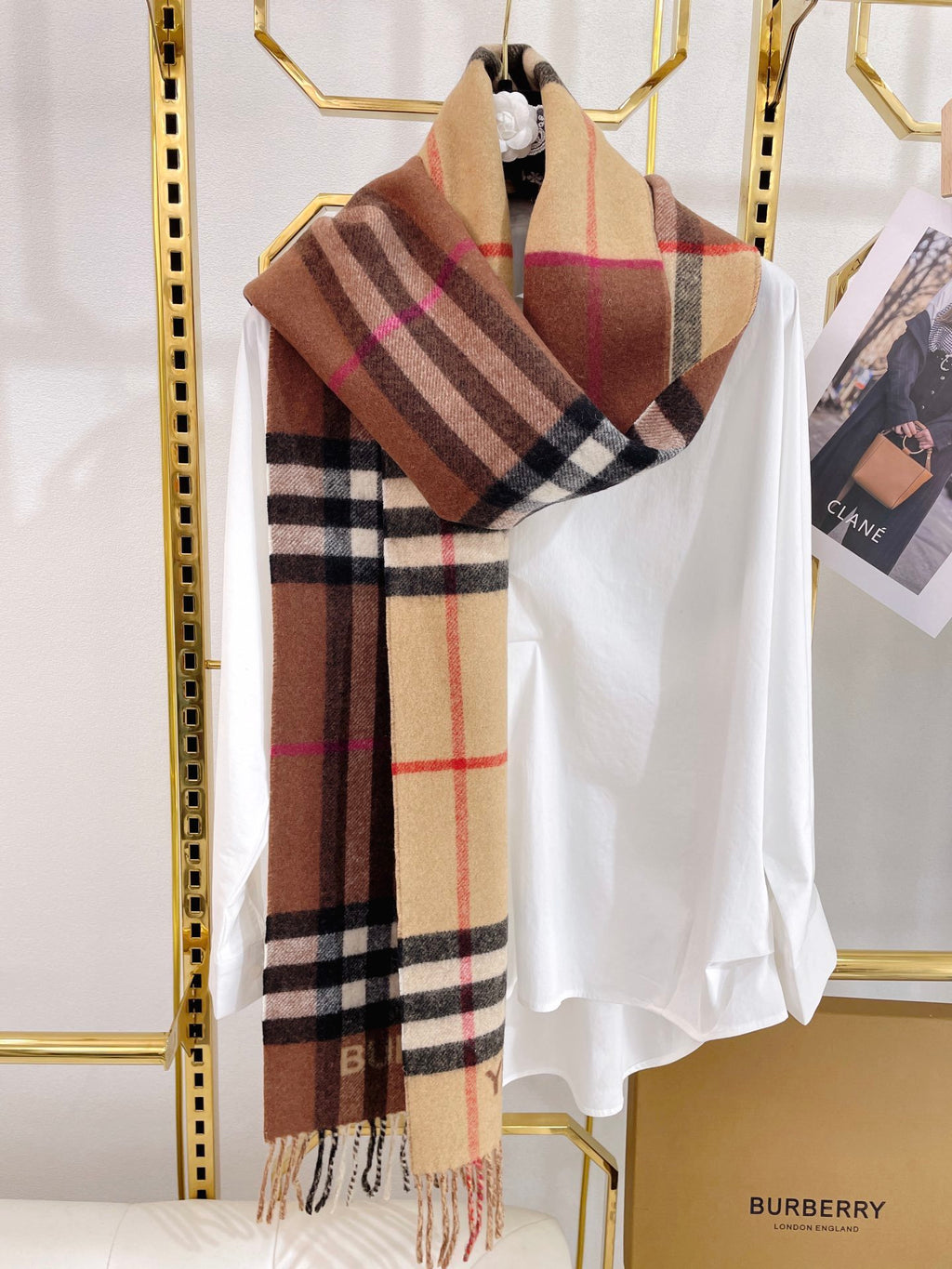 Beige/Brown BC scarf