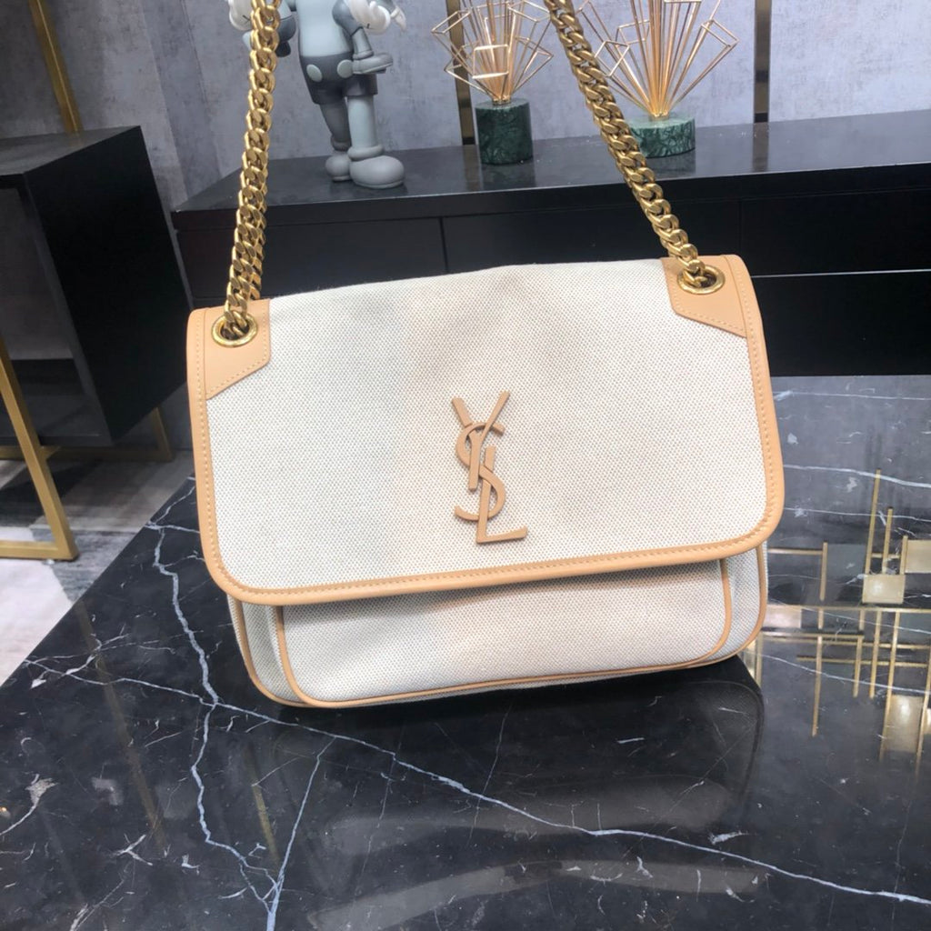 Beige NM medium shoulder bag