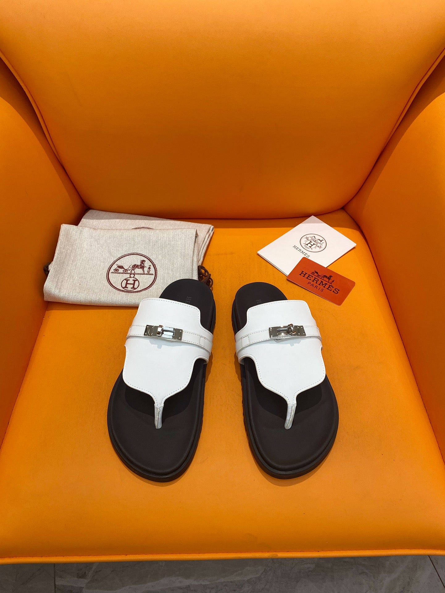 Men's Blanc HE Sandal With Palladium-Plated Buckle