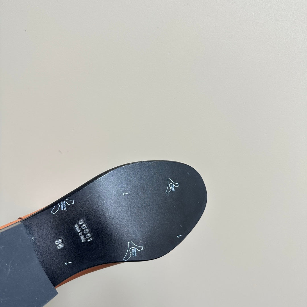 Brown Boot With Double G & Studs