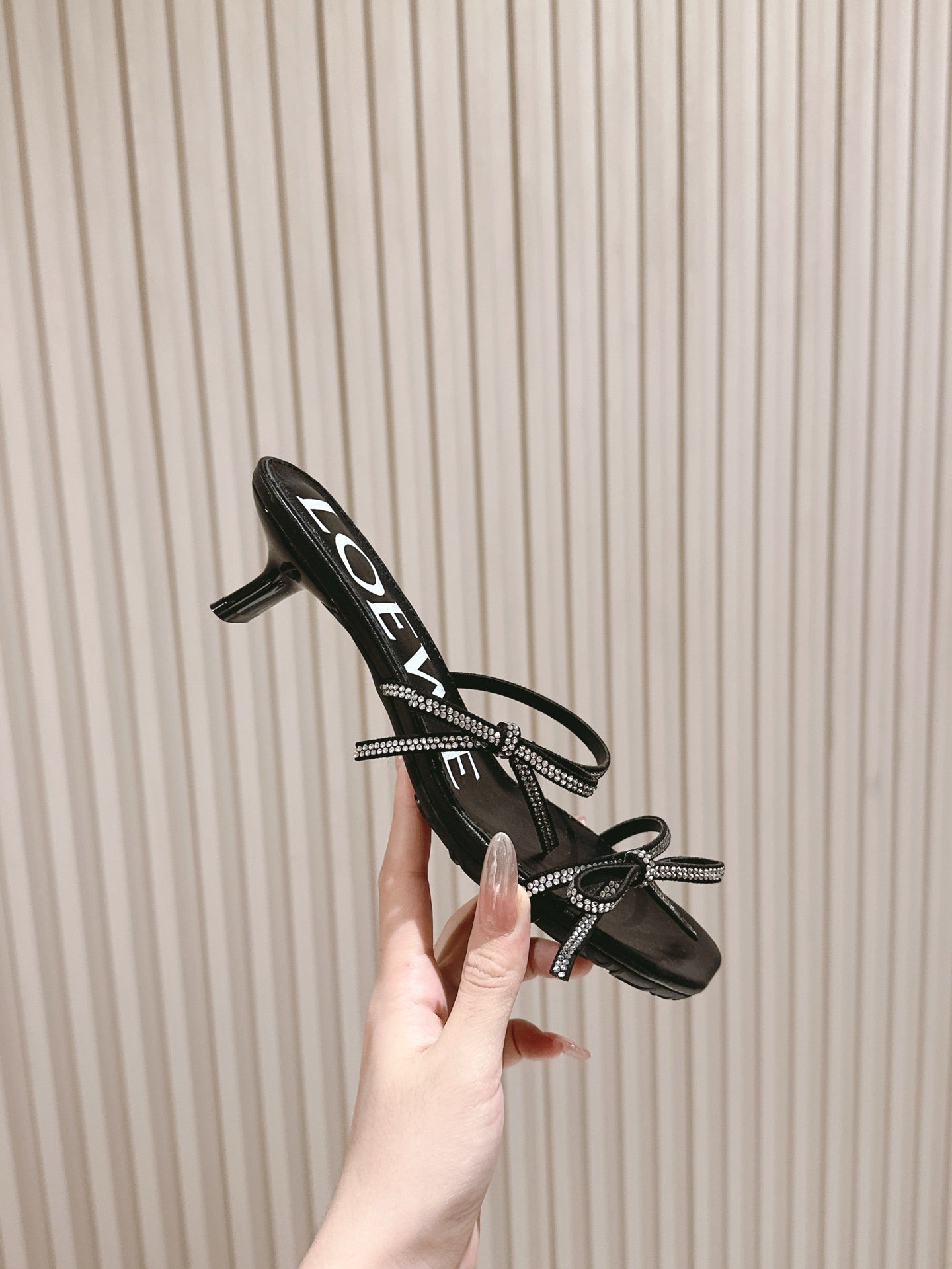 Black Petal Sandal