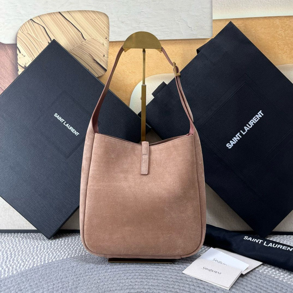 Barely Pink Le 5 à 7 Small Suede Shoulder Bag