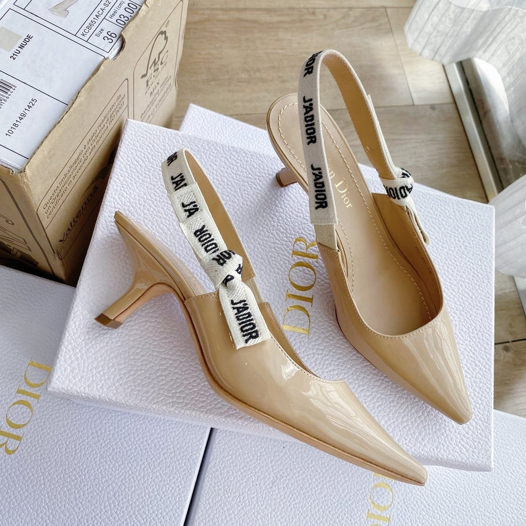 Nude Patent JD slingback  pump