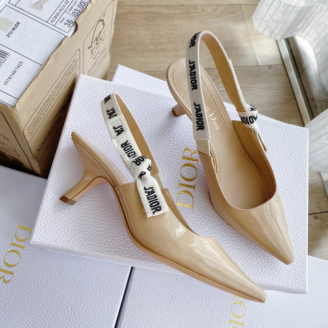 Nude Patent JD slingback  pump