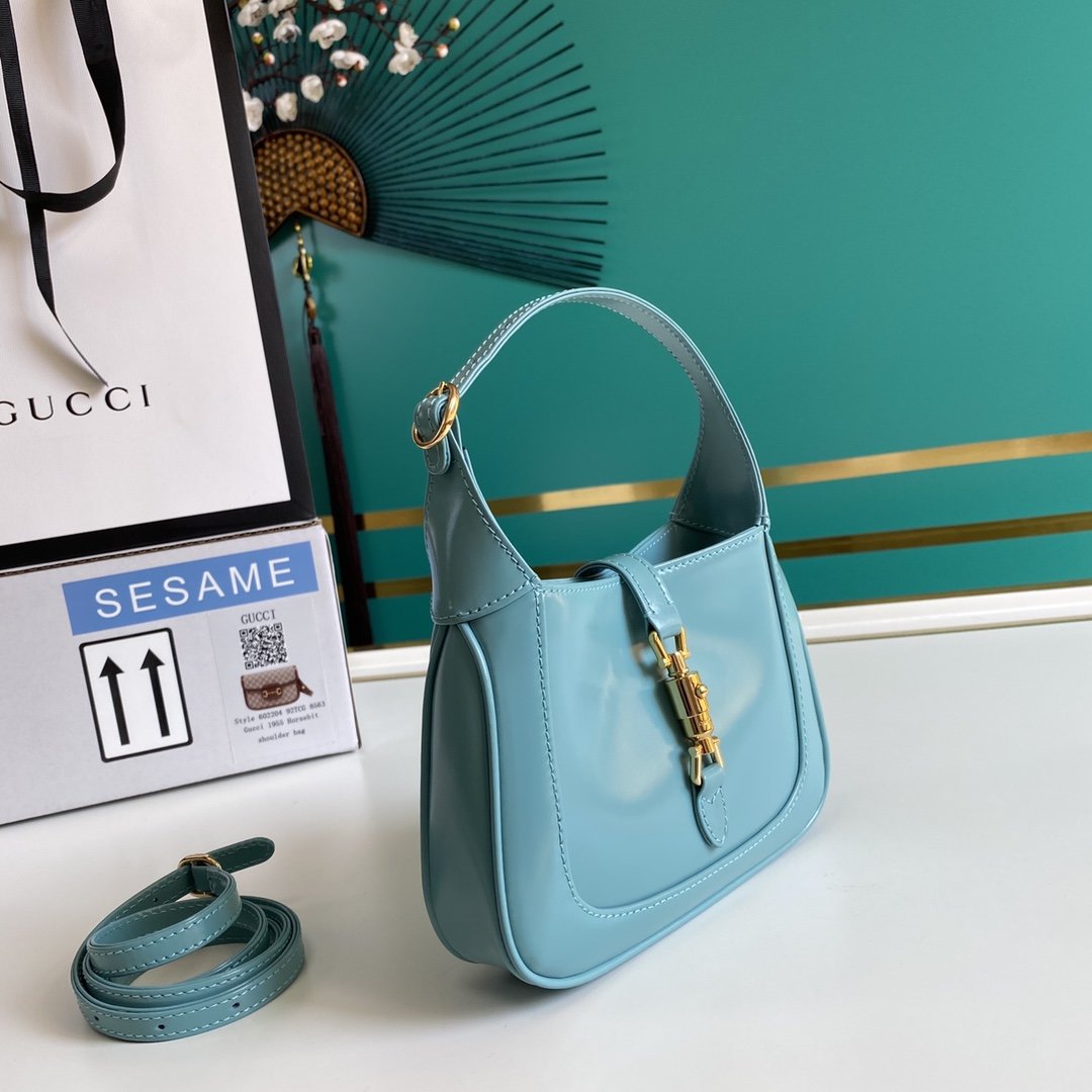 Light blue GJ 1961 mini shoulder bag