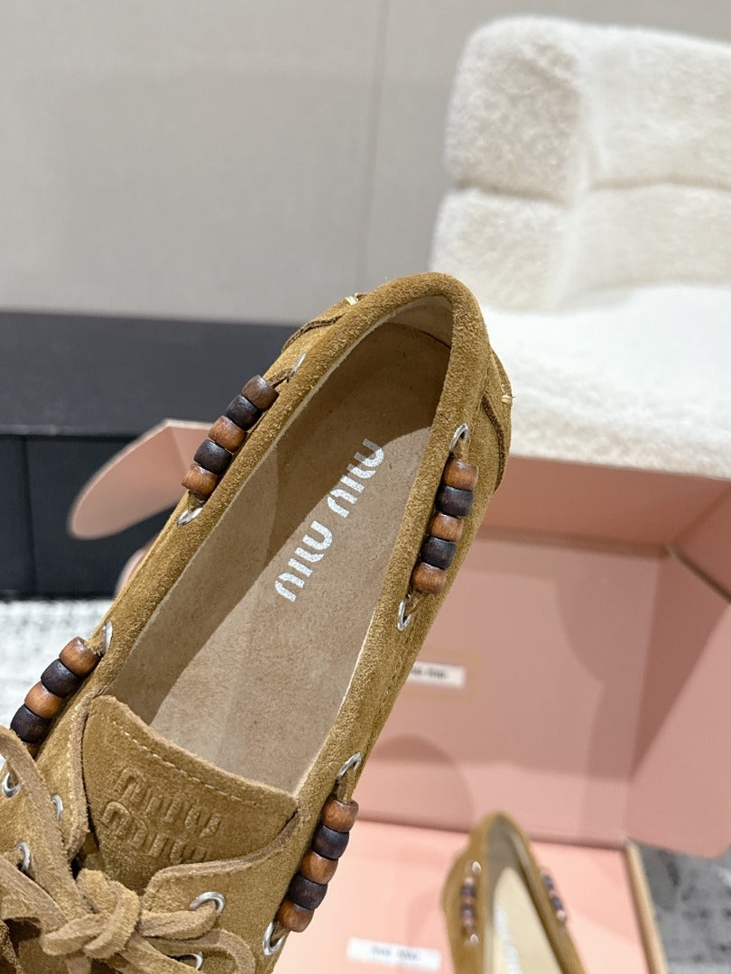 Olive Green Suede Tassel Loafers