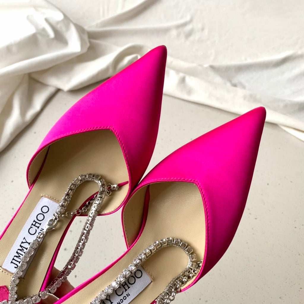 Fuchsia Satin JS Pumps