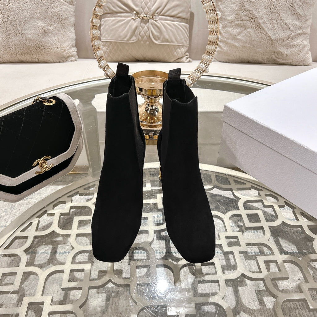 Black Icon Heeled Ankle Boot