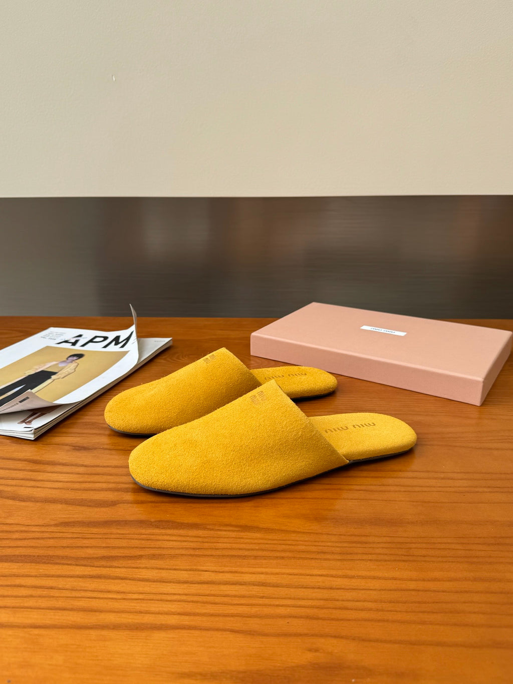 Ochre Suede Slippers
