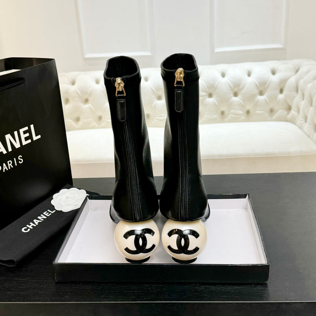 Black Stretch High Boots