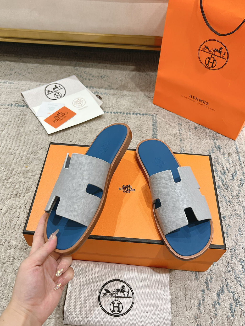 Gris Silex / Bleu Turquin Izmir Sandal