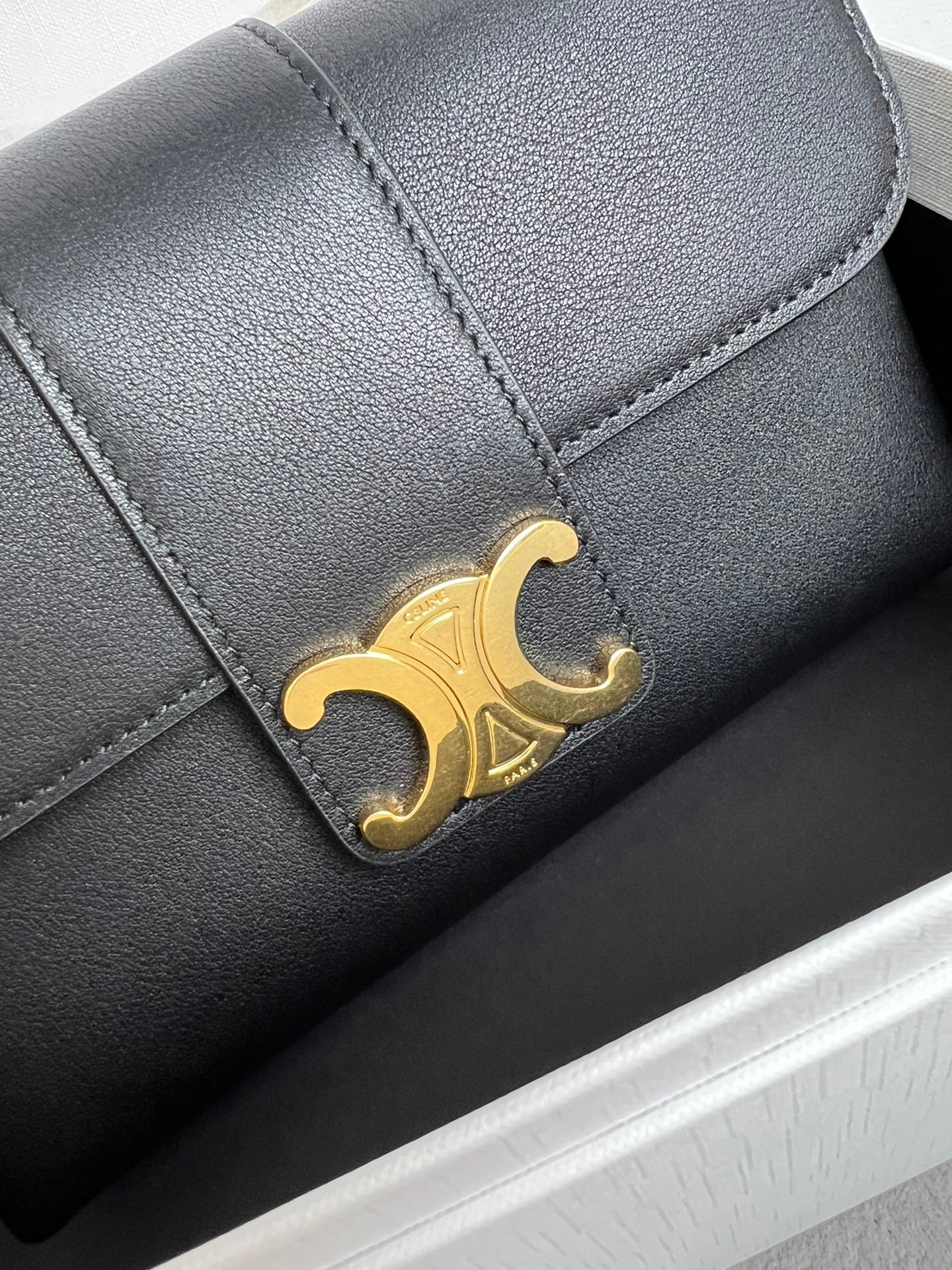 Black Teen  CV Bag With Gold Finishing