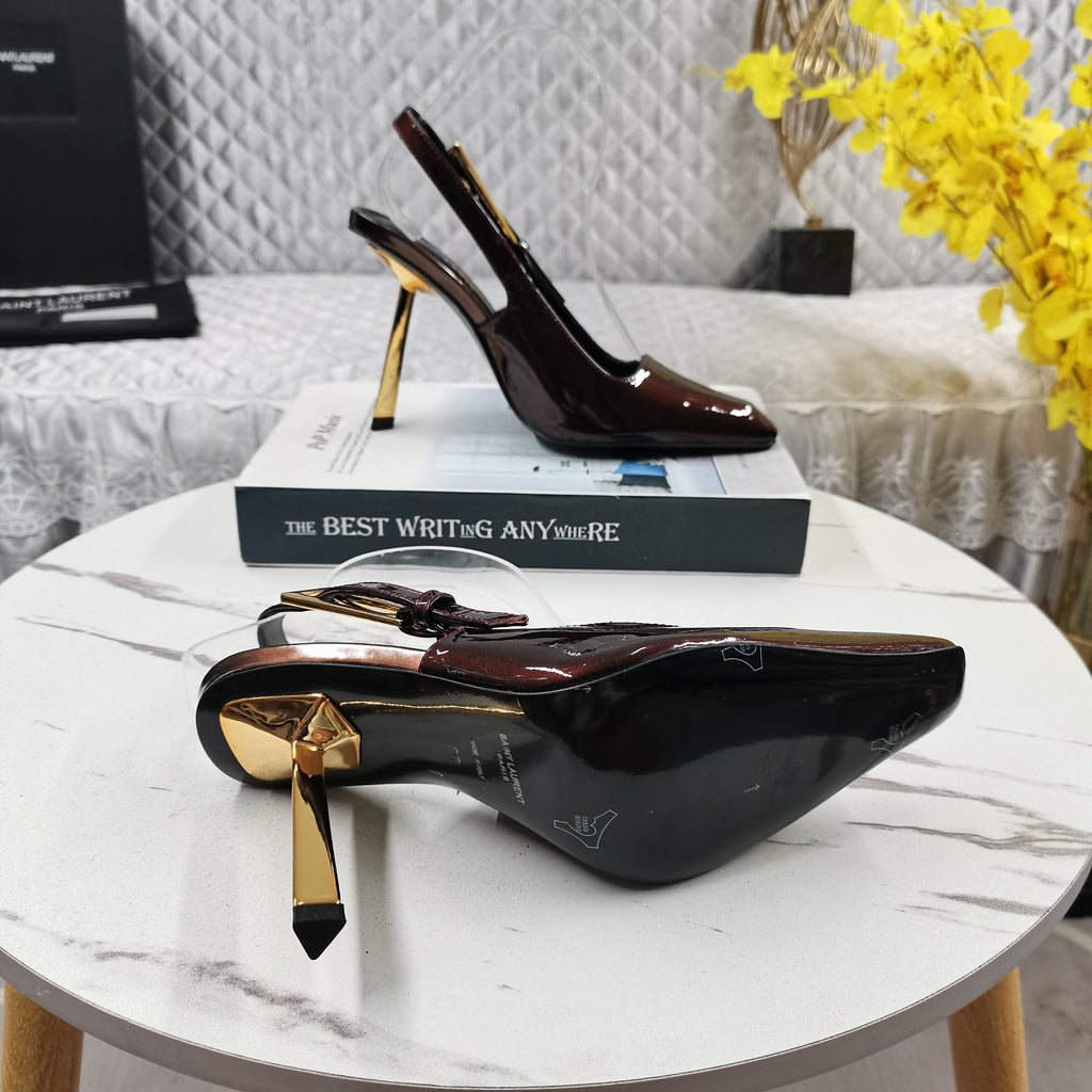 Marron Glace Lee Slingback Pumps