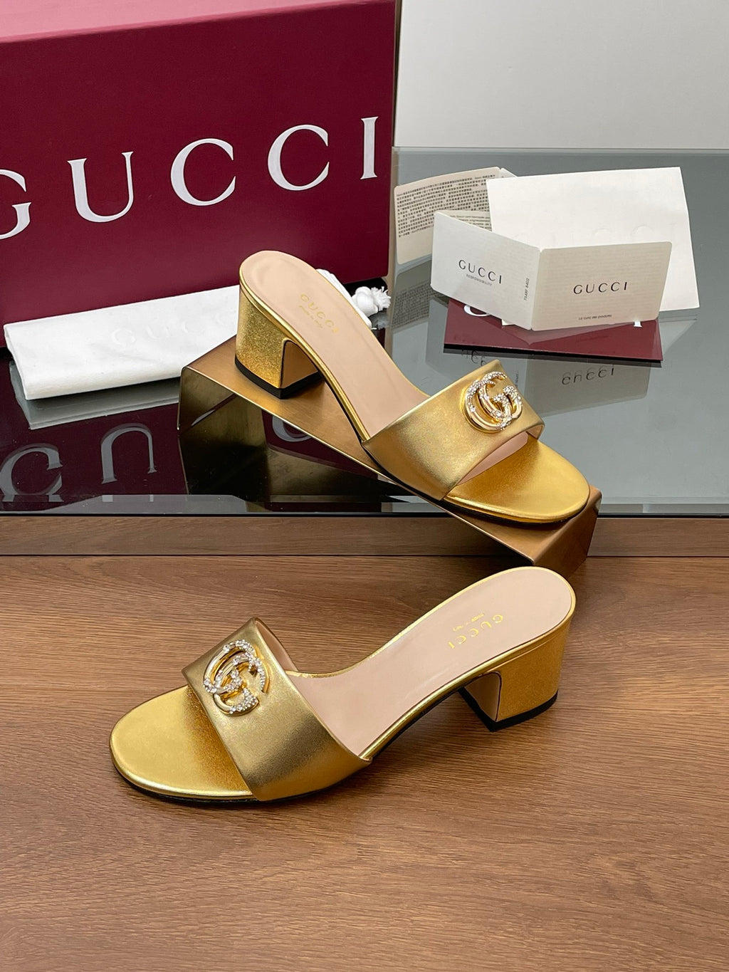 Gold Nojum Slide Sandal