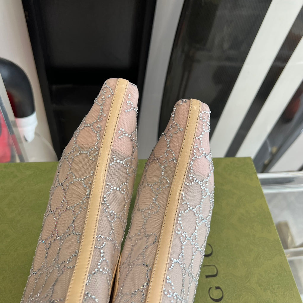 Rose Beige Mid-Heel Boot