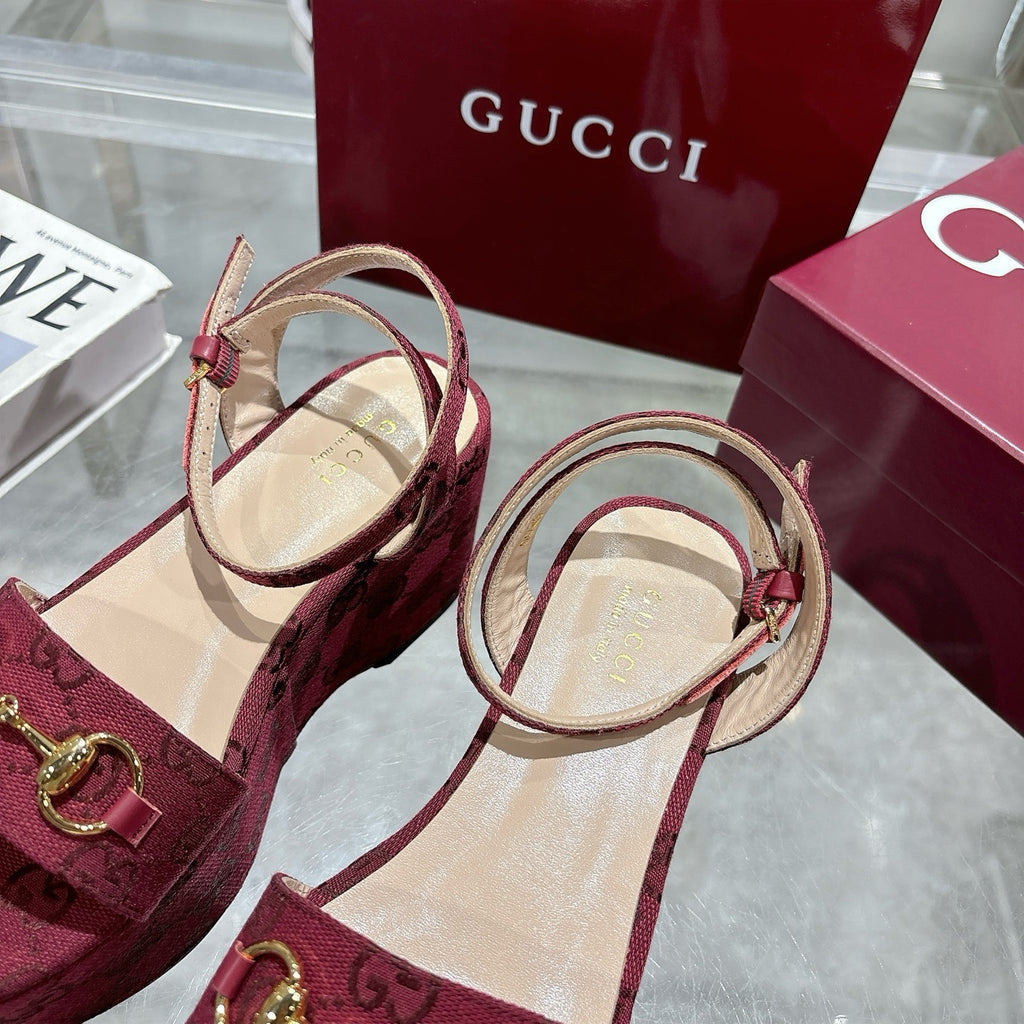 Rosso Ancora Red Flatform Sandal