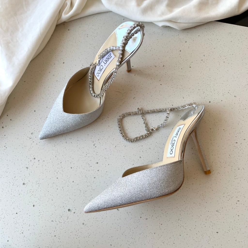 Platinum Ice Dusty Glitter JS Pumps