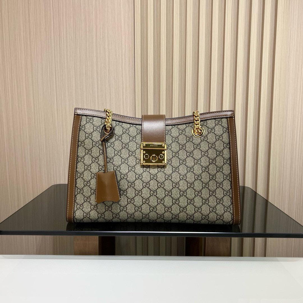 Beige/Brown GP Medium Shoulder Bag