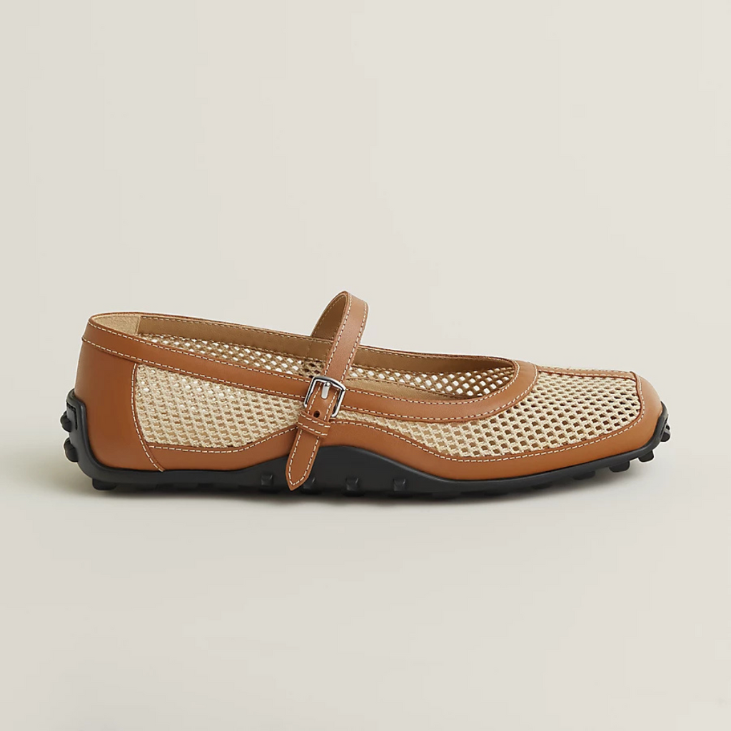 Beige Lin/Naturel Kichu Ballet Flat