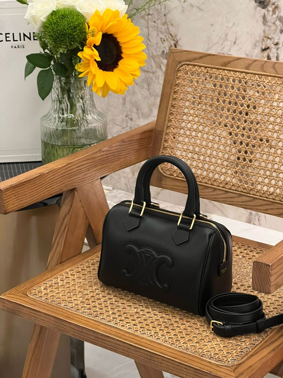 Black Small Boston Bag