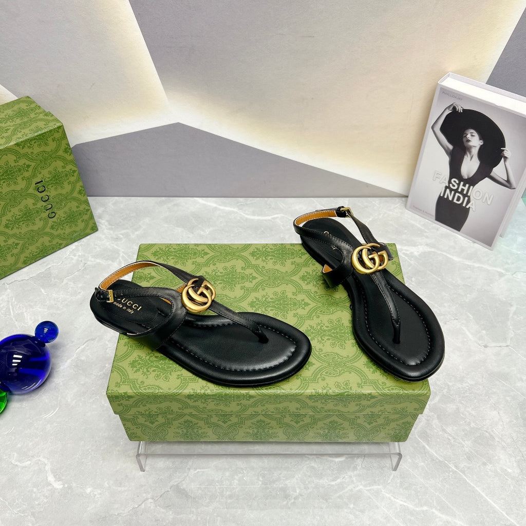 Black G Thong Sandal