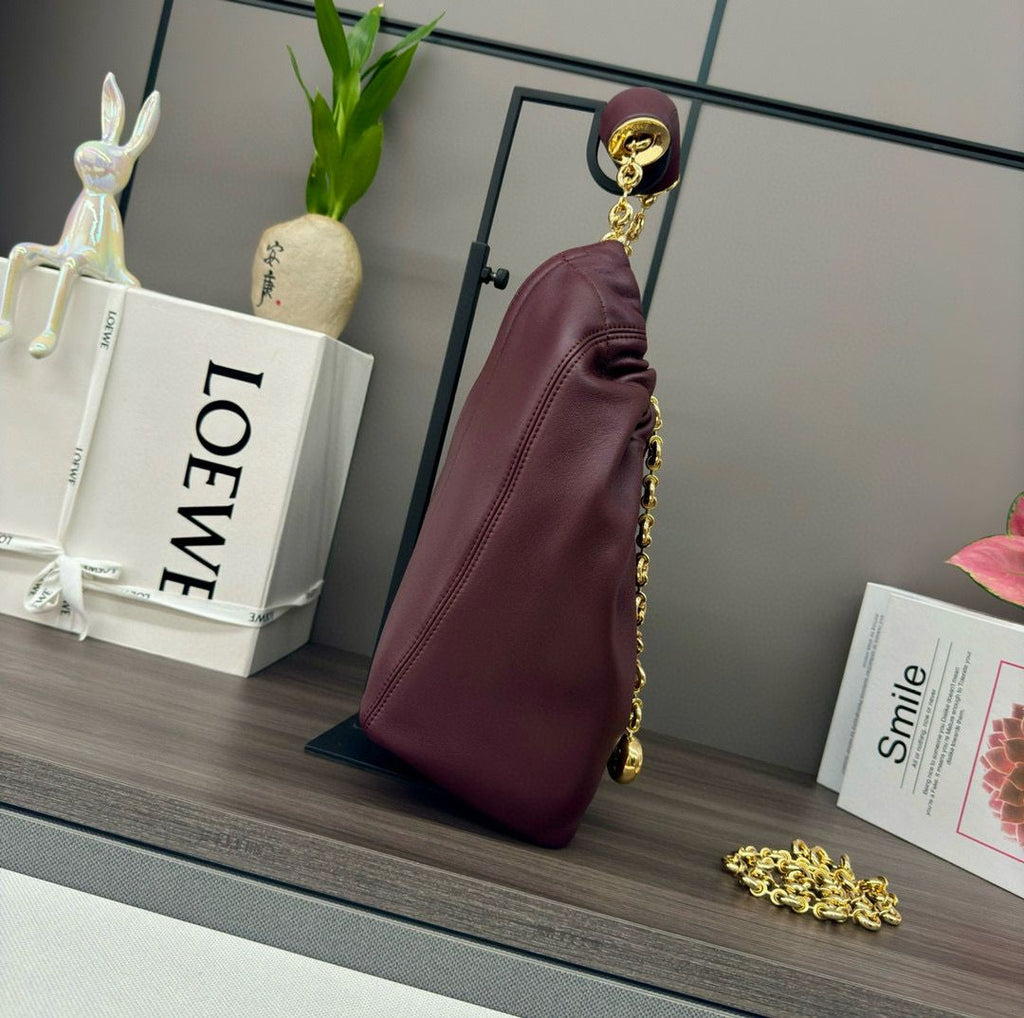 Dark Burgundy Small Squeeze Bag