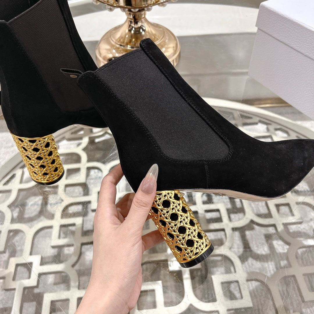 Black Icon Heeled Ankle Boot