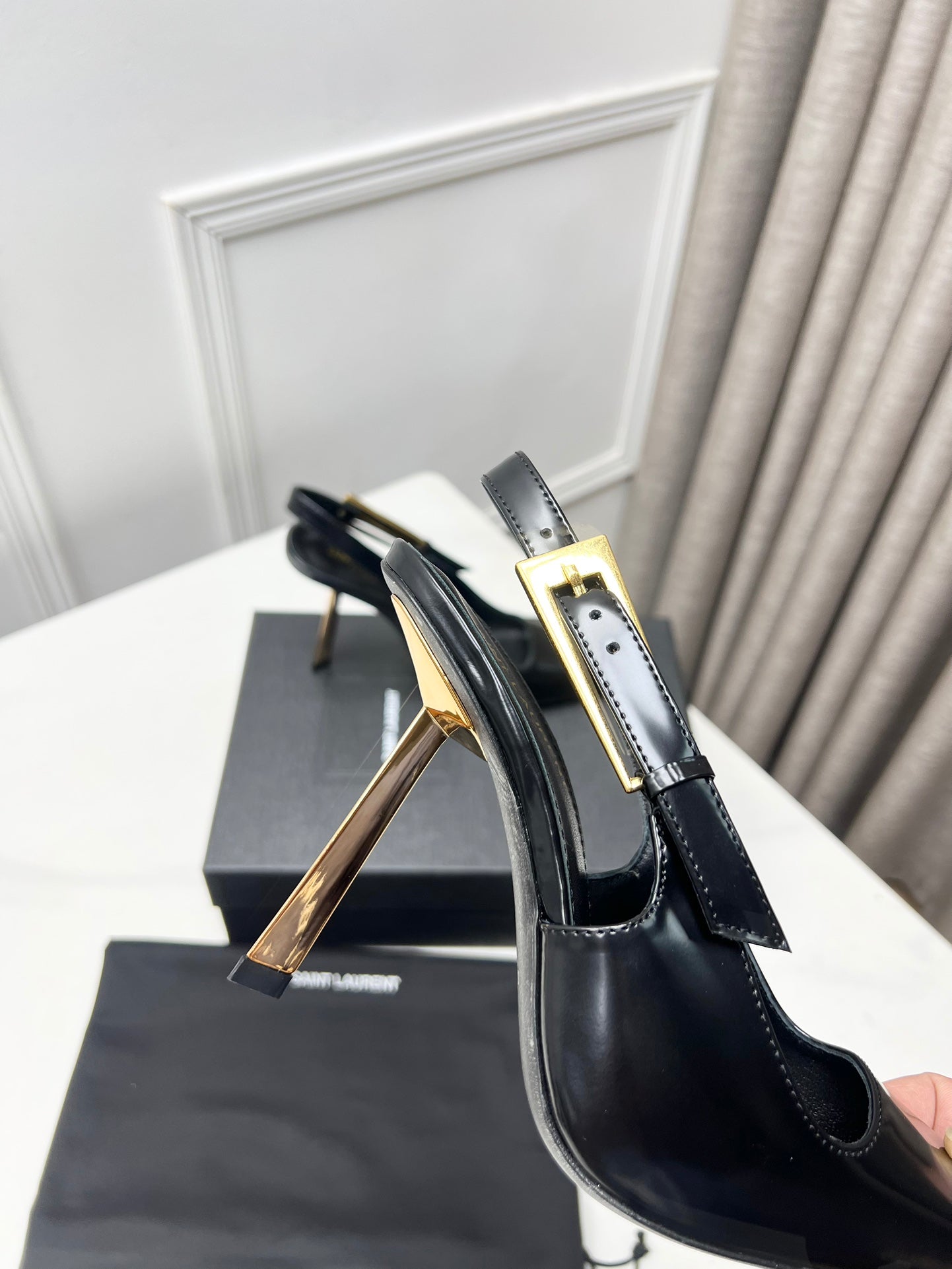 Black Lee Slingback Pumps