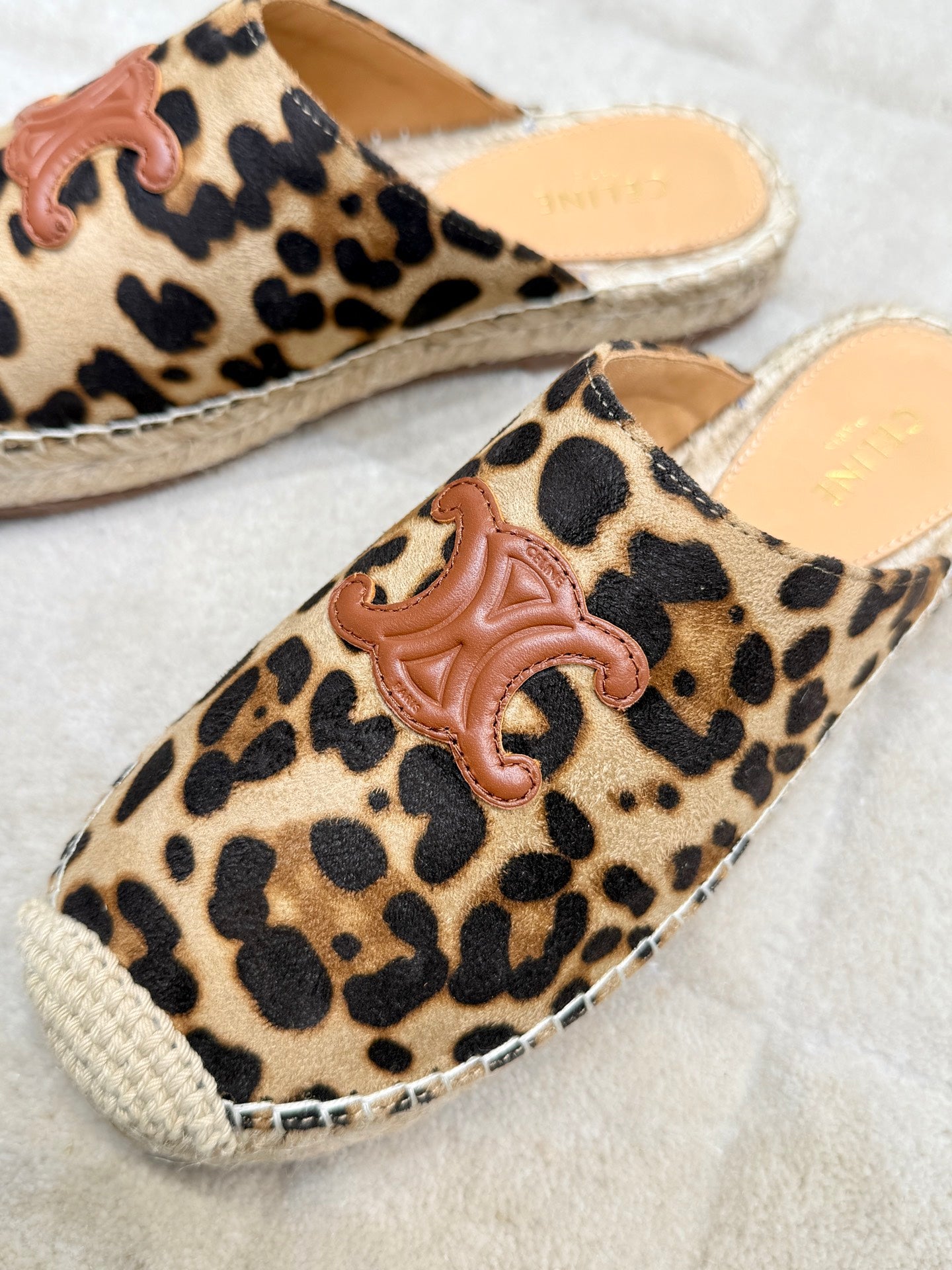 Brown/Beige Les Espadrilles Mule