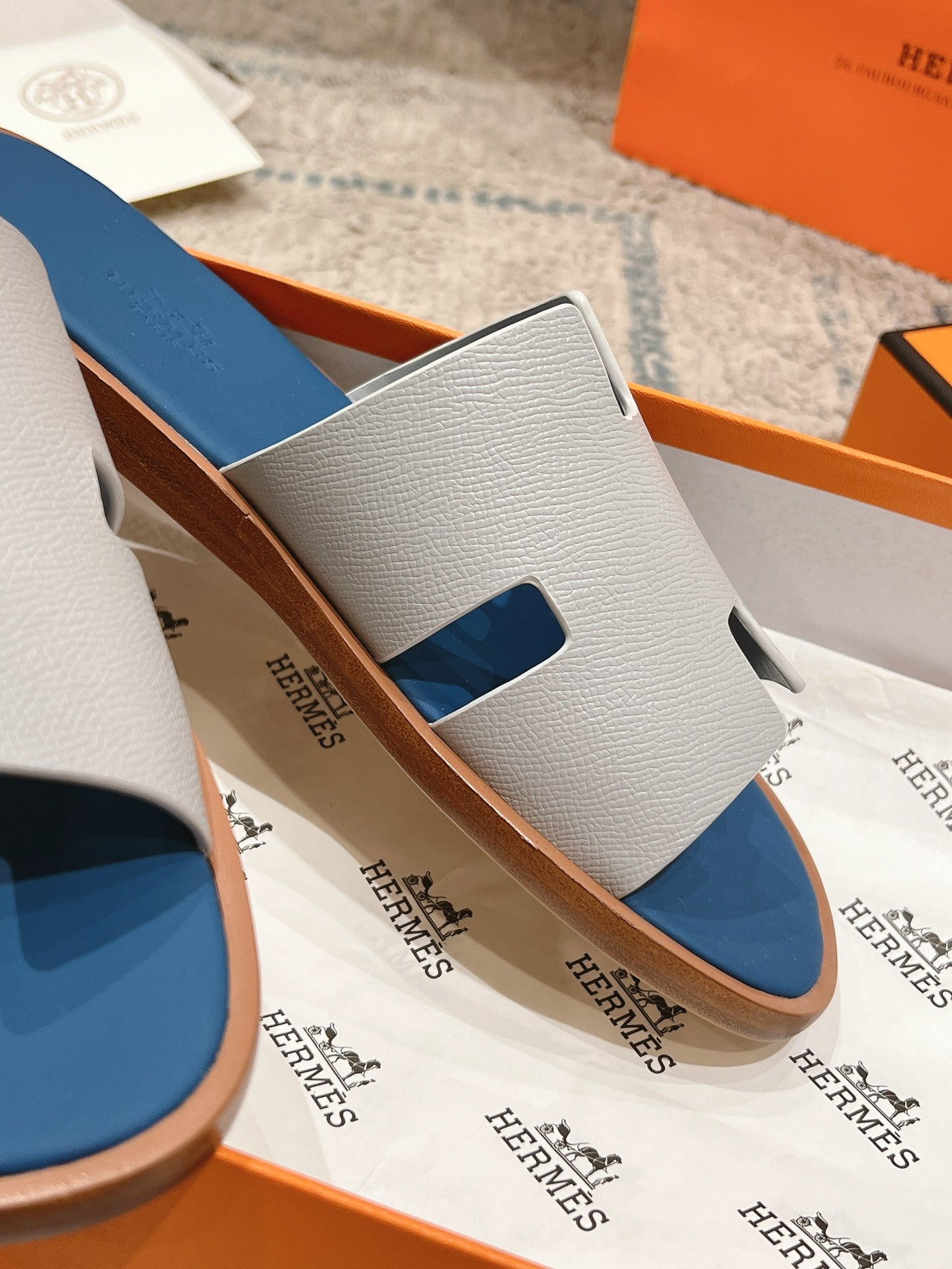 Gris Silex / Bleu Turquin Izmir Sandal