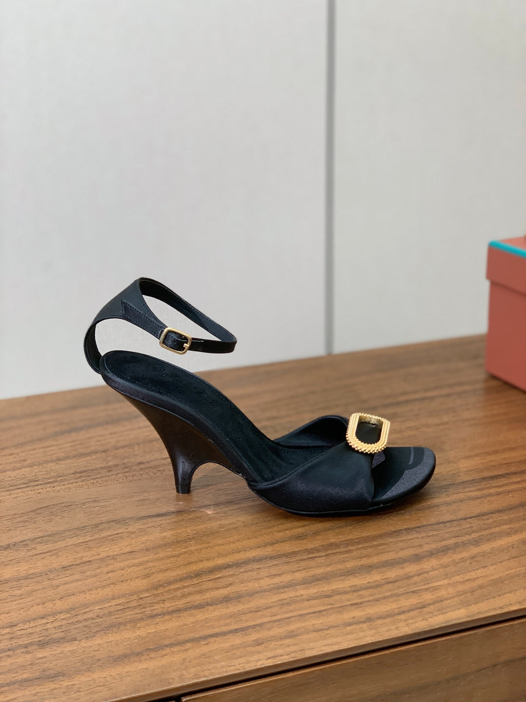 Black Olympia Heeled Sandal