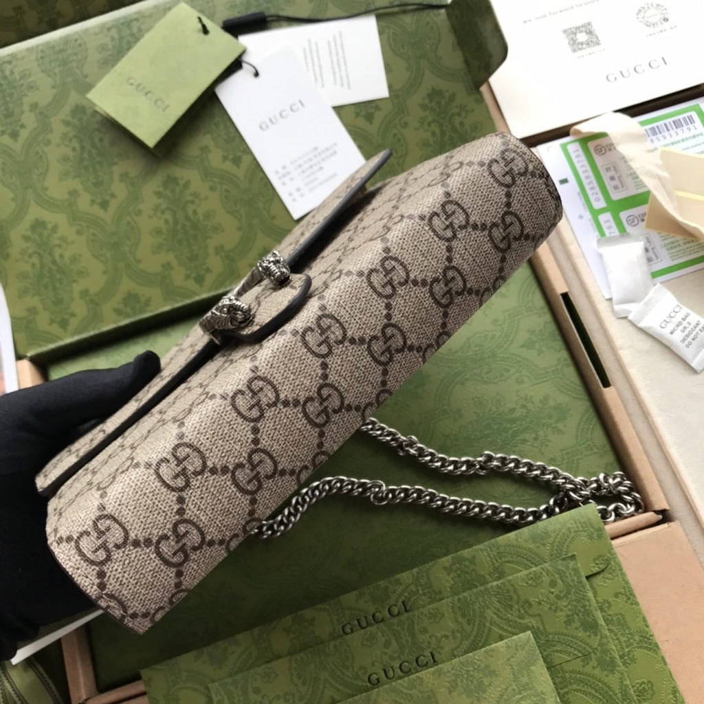 Beige DG supreme chain wallet