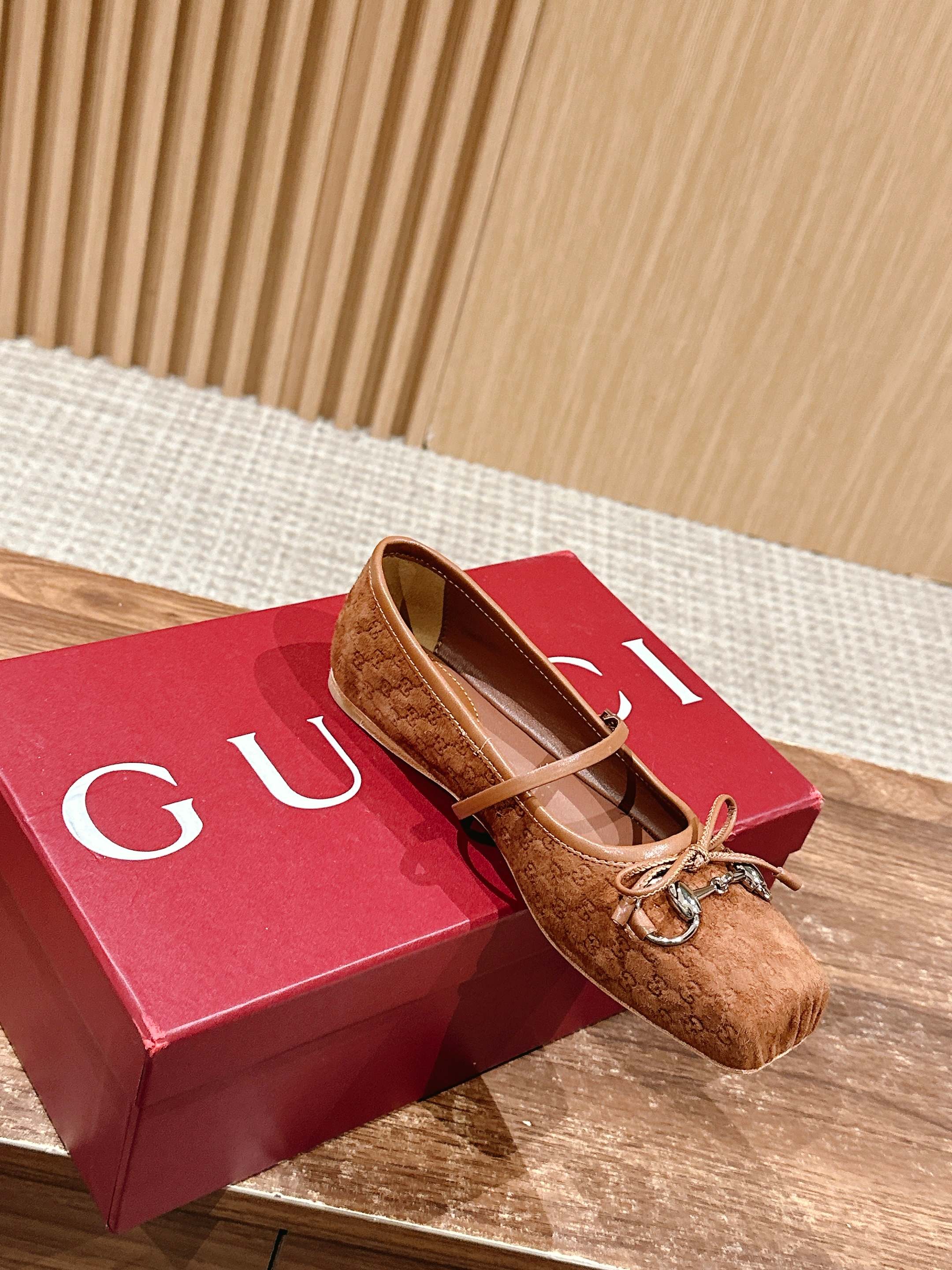 Light Brown Horsebit Ballet Flat