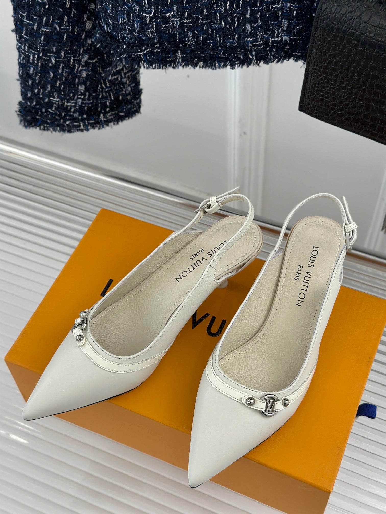 Ecru 6AM Slingback Pump