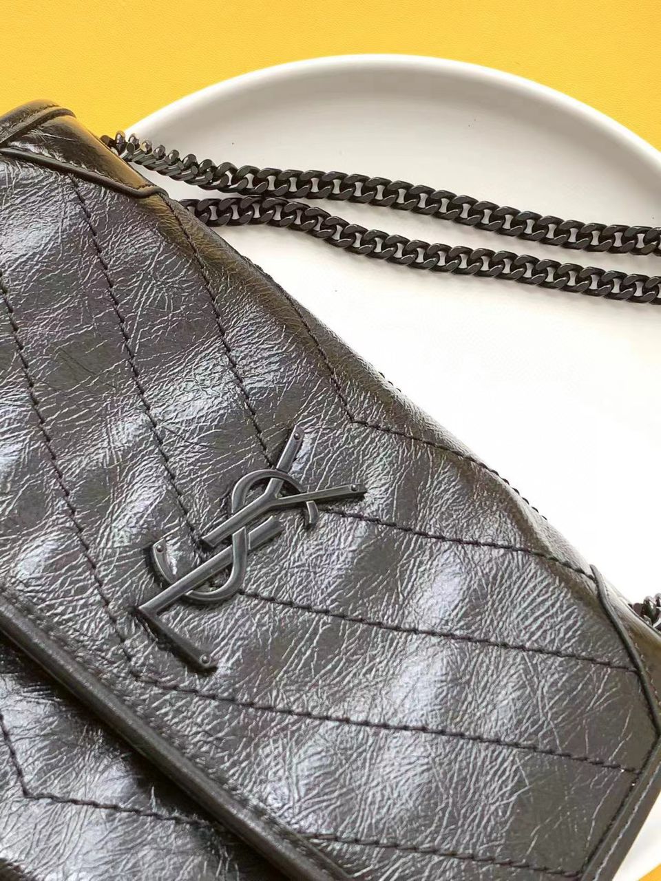 Black Baby In Vintage Leather